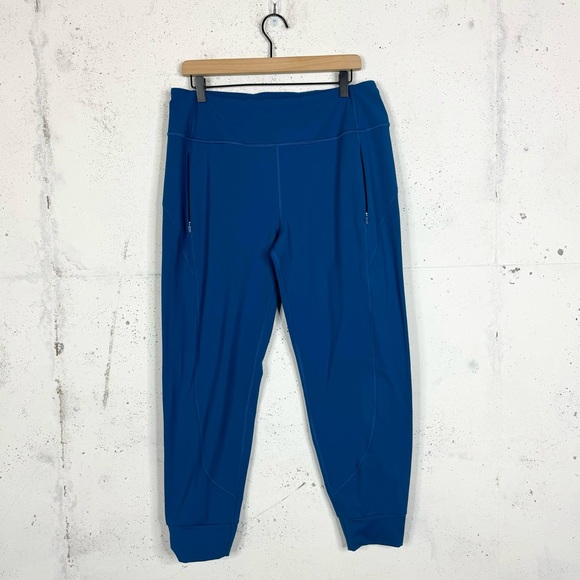 Athleta Rainier Blue Jogger Legging Active Pants Size Large - Picture 2 of 9